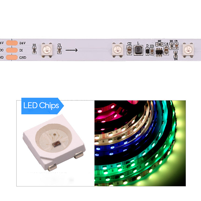 New DC40V WS2811 32LEDs/m Addressable RGB LED Strip - 20m/65.6ft Without Voltage Drop Dream Color Flexible LED Lights New DC40V WS2811 32LEDs/m Addressable RGB LED Strip - 20m/65.6ft Without Voltage Drop Dream Color Flexible LED Lights